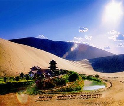 中國(guó)青海海西茶卡鹽湖+塔爾寺+青海湖+莫高窟+鳴沙山月牙泉+張掖七彩丹霞旅游景區(qū)+嘉峪關(guān)關(guān)城7日6晚跟團(tuán)游